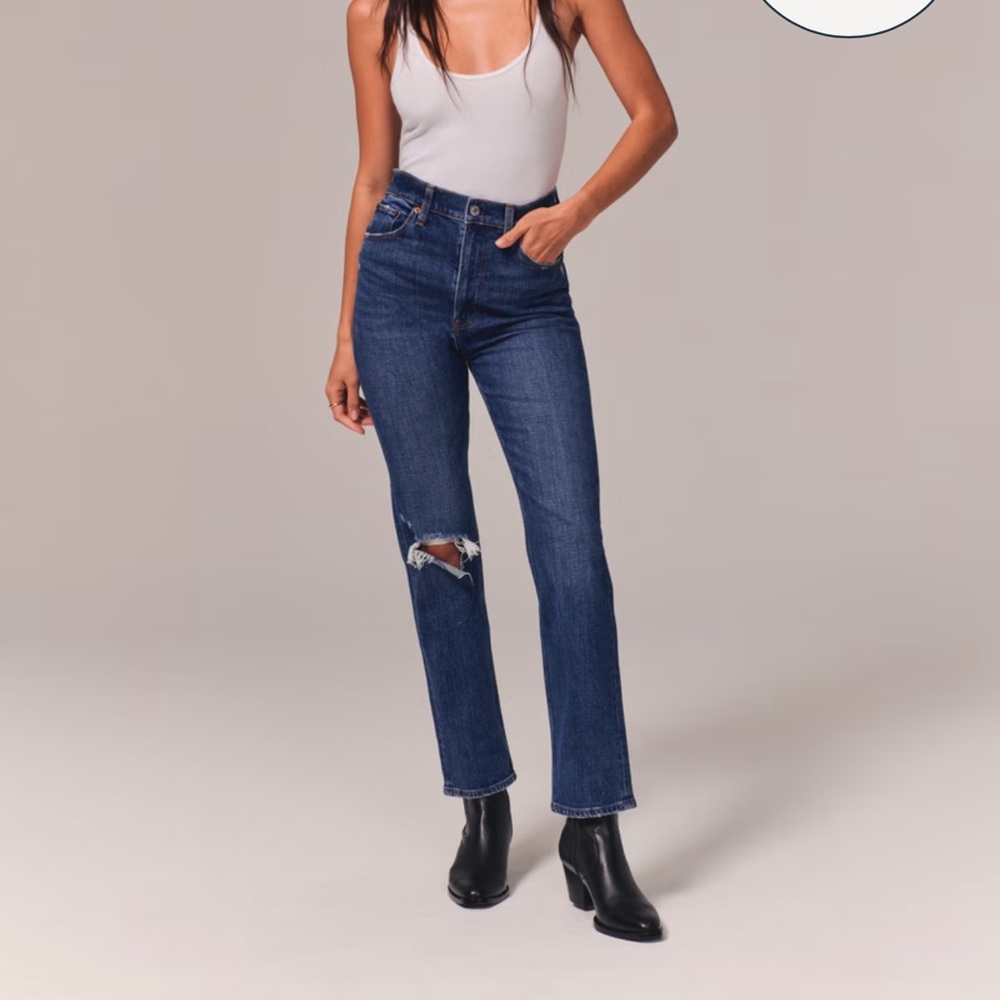 ABERCROMBIE | Ultra High Rise Ankle Straight Jean NWT